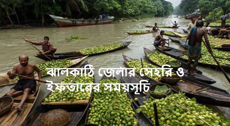 ঝালকাঠি জেলার সেহরি ও ইফতারের সময়সূচি