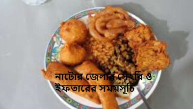 নাটোর জেলার সেহরি ও ইফতারের সময়সূচি