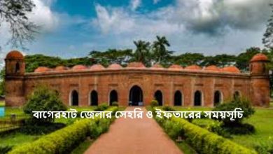 বাগেরহাট জেলার সেহরি ও ইফতারের সময়সূচি