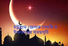 রাজশাহী জেলার সেহরি ও ইফতারের সময়সূচি