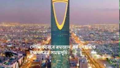 সৌদি আরবে রমজান এর সেহরি ও ইফতারের সময়সূচি