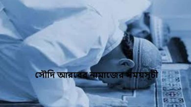 সৌদি আরবের নামাজের সময়সূচী