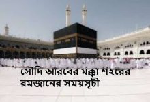 সৌদি আরবের মক্কা শহরের রমজানের সময়সূচী